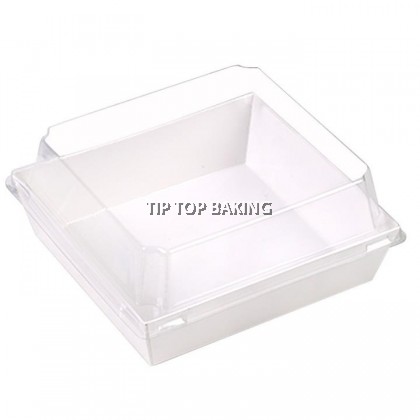 KW SQUARE BOX WHITE W LID 13.5X12.5X6.5M 10PCS
