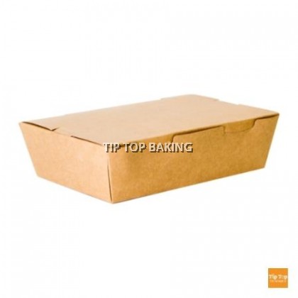 Lunch Box (Brown) Large 50Pcs