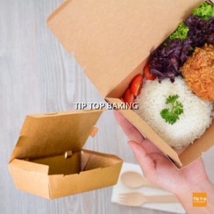 Lunch Box (Brown) Large 50Pcs