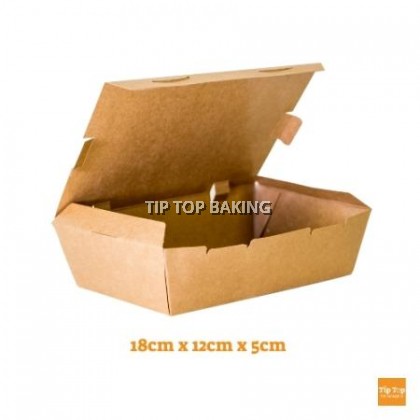 Lunch Box (Brown) Large 50Pcs